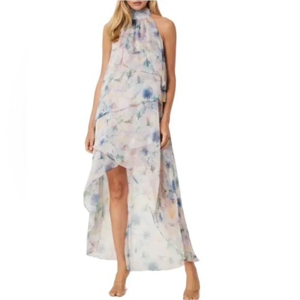 Misa Los Angeles Pastel High Low Dress